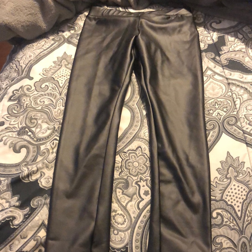 Girls faux leather leggings